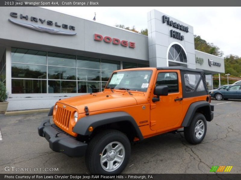 Crush Orange / Black 2013 Jeep Wrangler Sport 4x4