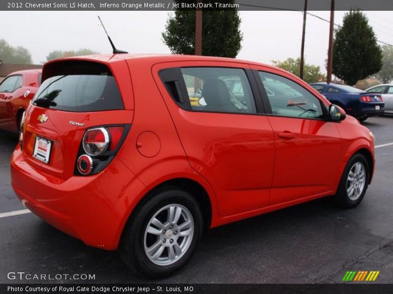 Inferno Orange Metallic / Jet Black/Dark Titanium 2012 Chevrolet Sonic LS Hatch