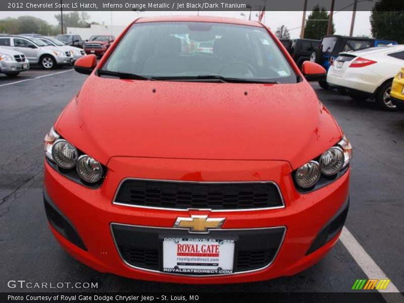 Inferno Orange Metallic / Jet Black/Dark Titanium 2012 Chevrolet Sonic LS Hatch