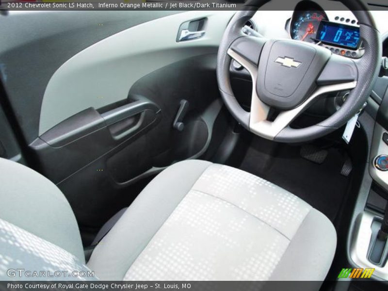 Inferno Orange Metallic / Jet Black/Dark Titanium 2012 Chevrolet Sonic LS Hatch