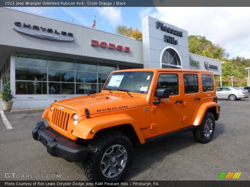 Crush Orange / Black 2013 Jeep Wrangler Unlimited Rubicon 4x4