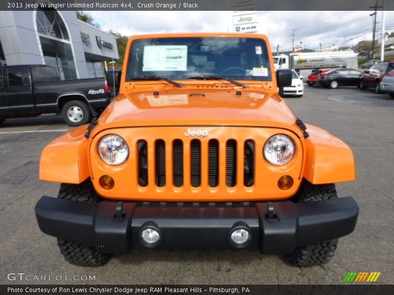 Crush Orange / Black 2013 Jeep Wrangler Unlimited Rubicon 4x4