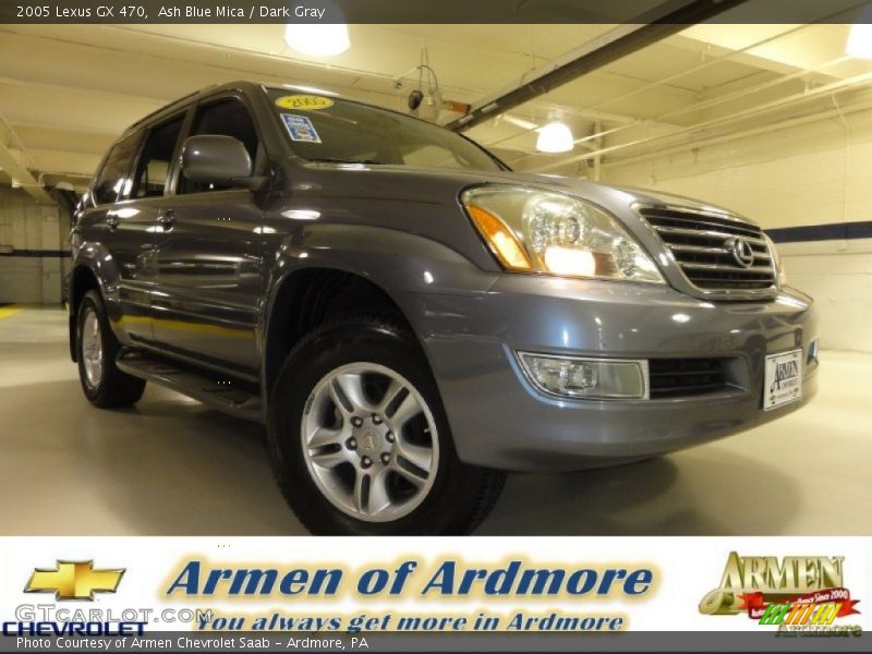 Ash Blue Mica / Dark Gray 2005 Lexus GX 470