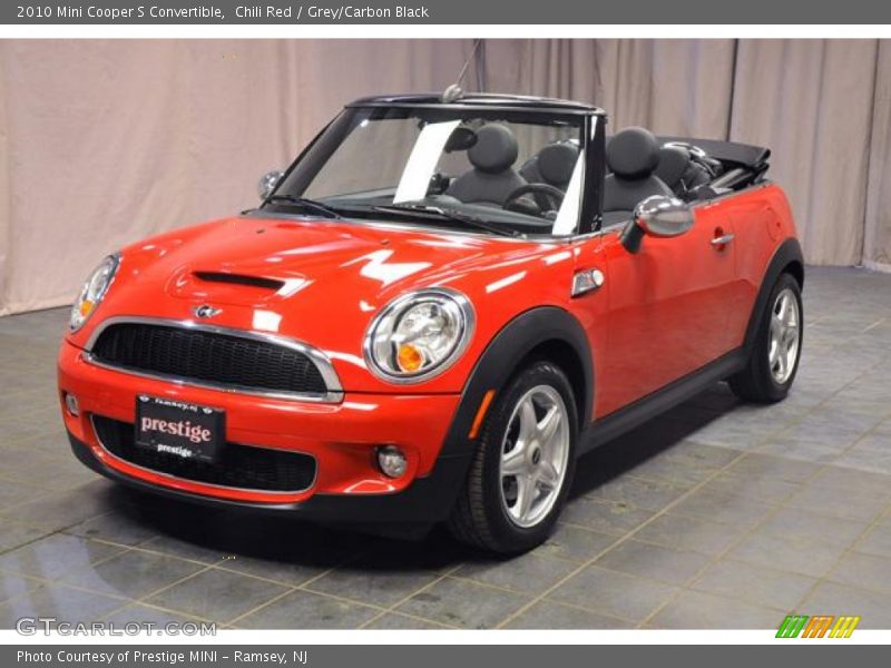 Chili Red / Grey/Carbon Black 2010 Mini Cooper S Convertible