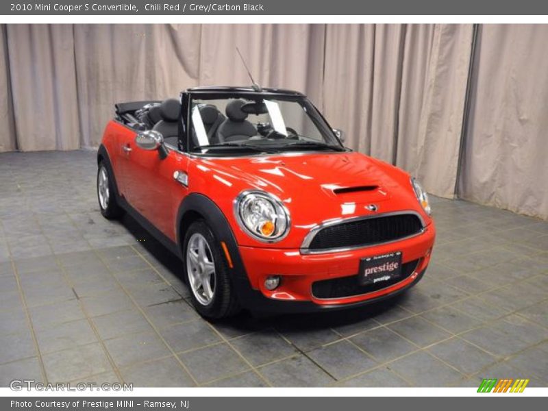 Chili Red / Grey/Carbon Black 2010 Mini Cooper S Convertible