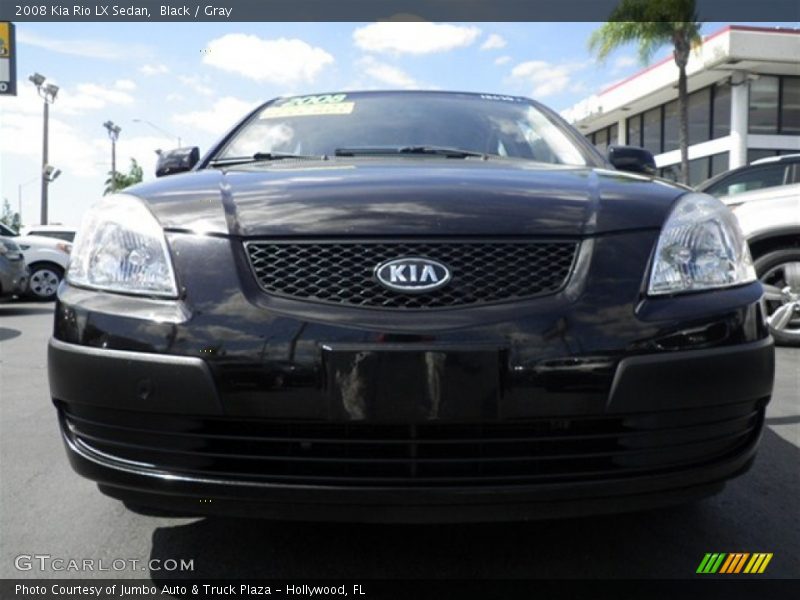 Black / Gray 2008 Kia Rio LX Sedan