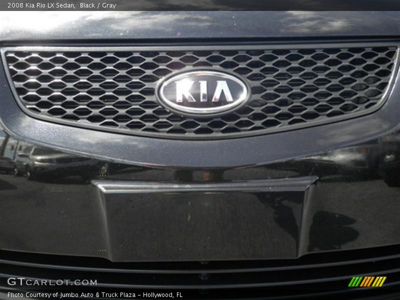 Black / Gray 2008 Kia Rio LX Sedan