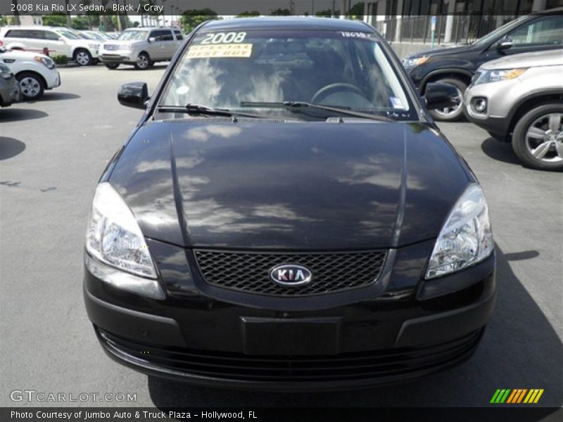 Black / Gray 2008 Kia Rio LX Sedan