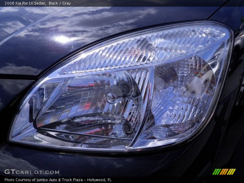 Black / Gray 2008 Kia Rio LX Sedan