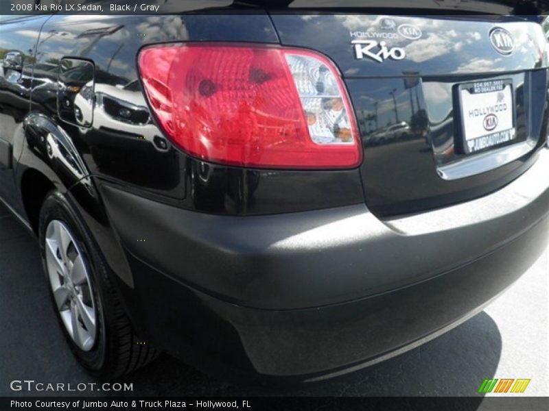 Black / Gray 2008 Kia Rio LX Sedan