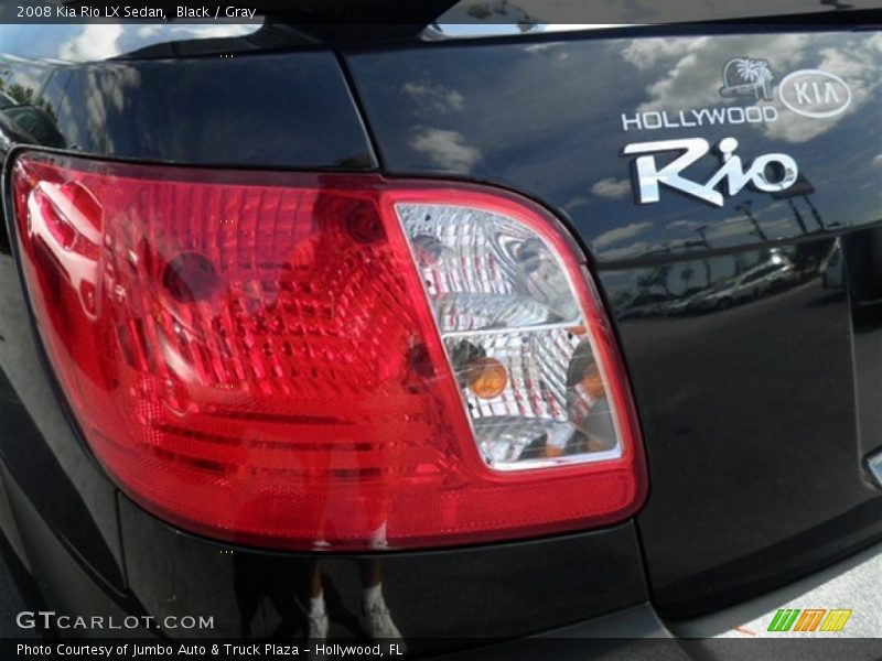 Black / Gray 2008 Kia Rio LX Sedan