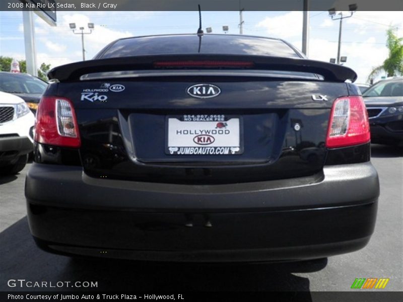 Black / Gray 2008 Kia Rio LX Sedan