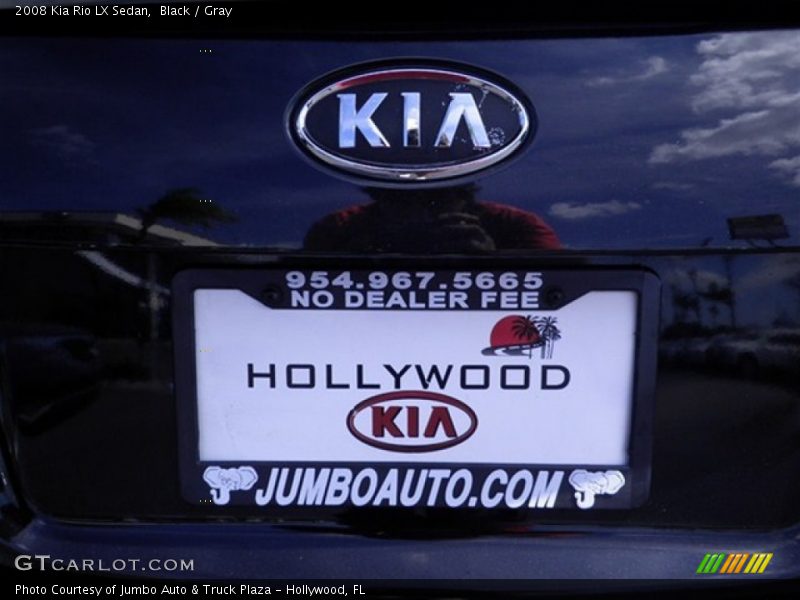 Black / Gray 2008 Kia Rio LX Sedan