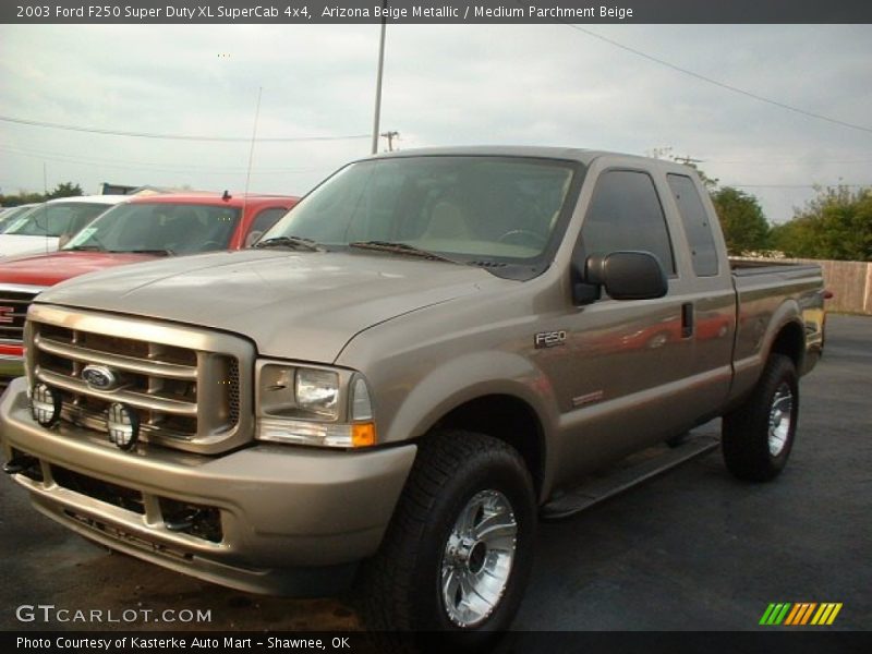 Arizona Beige Metallic / Medium Parchment Beige 2003 Ford F250 Super Duty XL SuperCab 4x4