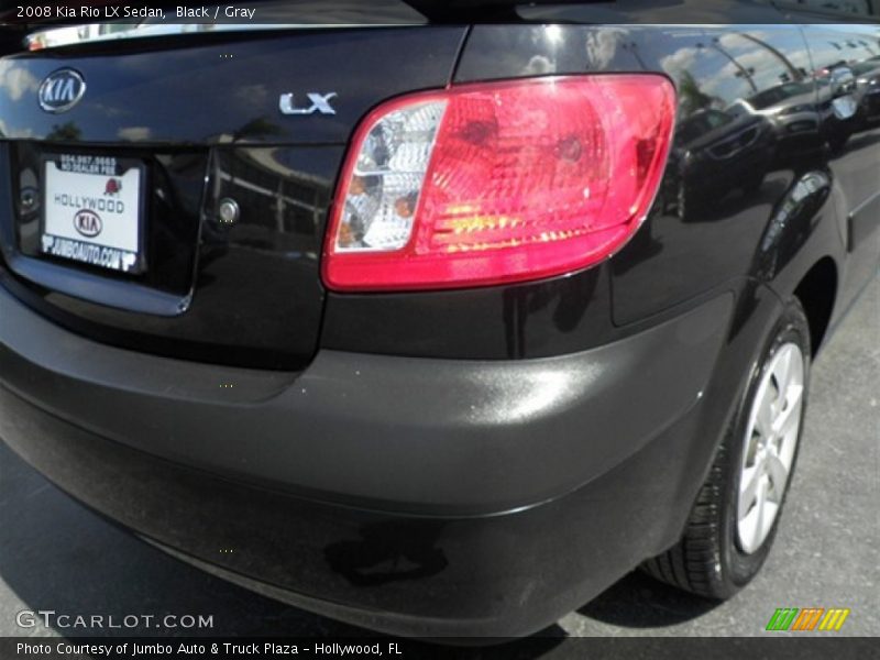 Black / Gray 2008 Kia Rio LX Sedan