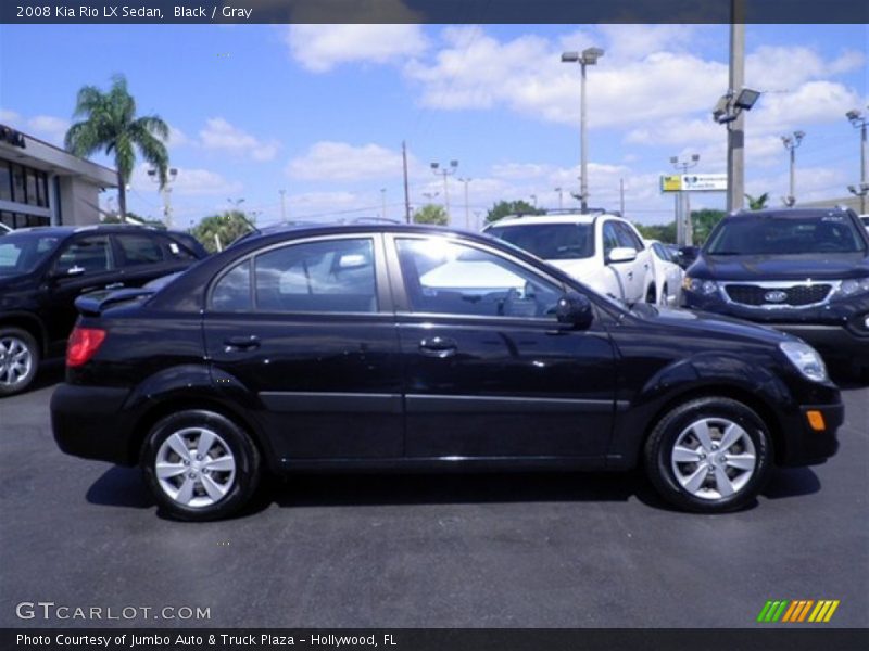 Black / Gray 2008 Kia Rio LX Sedan