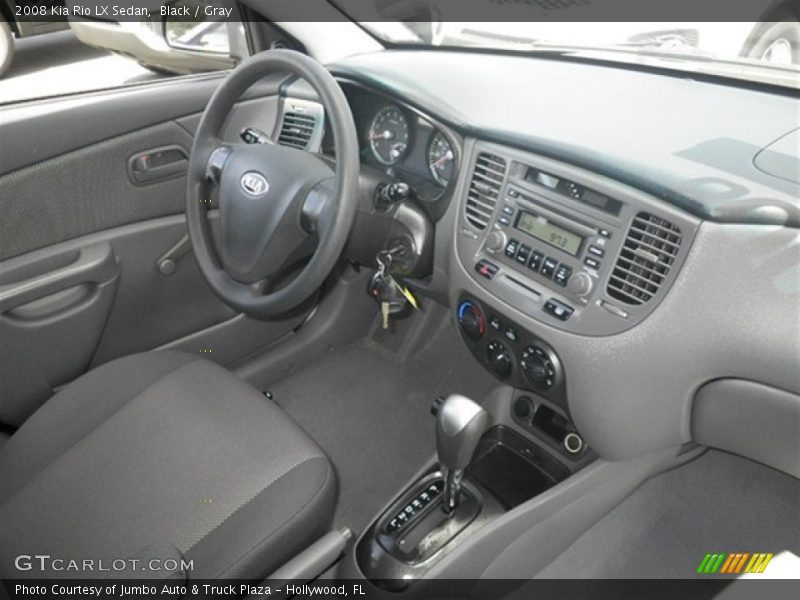 Black / Gray 2008 Kia Rio LX Sedan