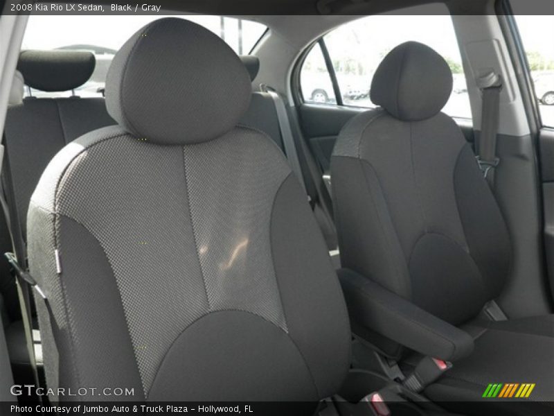 Black / Gray 2008 Kia Rio LX Sedan