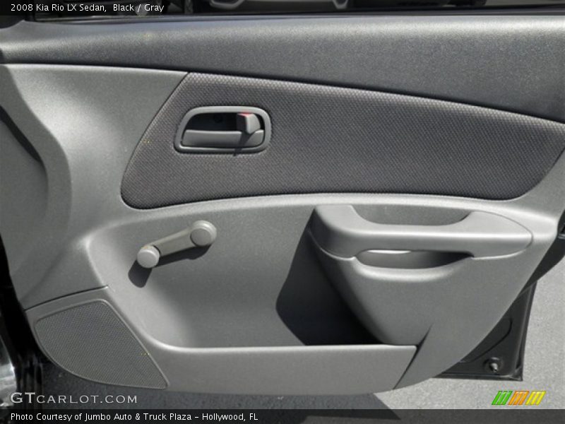 Black / Gray 2008 Kia Rio LX Sedan
