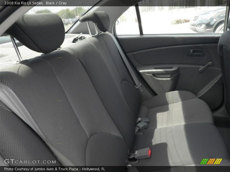 Black / Gray 2008 Kia Rio LX Sedan