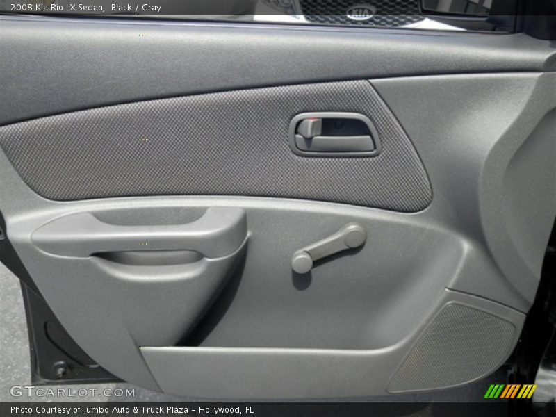 Black / Gray 2008 Kia Rio LX Sedan