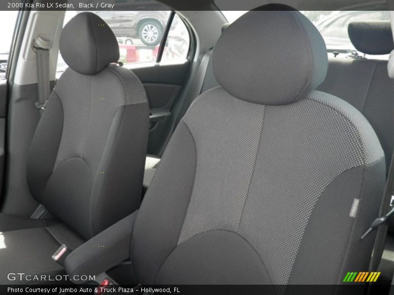 Black / Gray 2008 Kia Rio LX Sedan