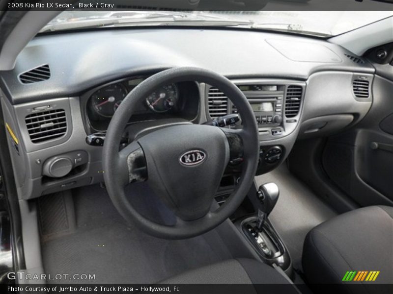 Black / Gray 2008 Kia Rio LX Sedan