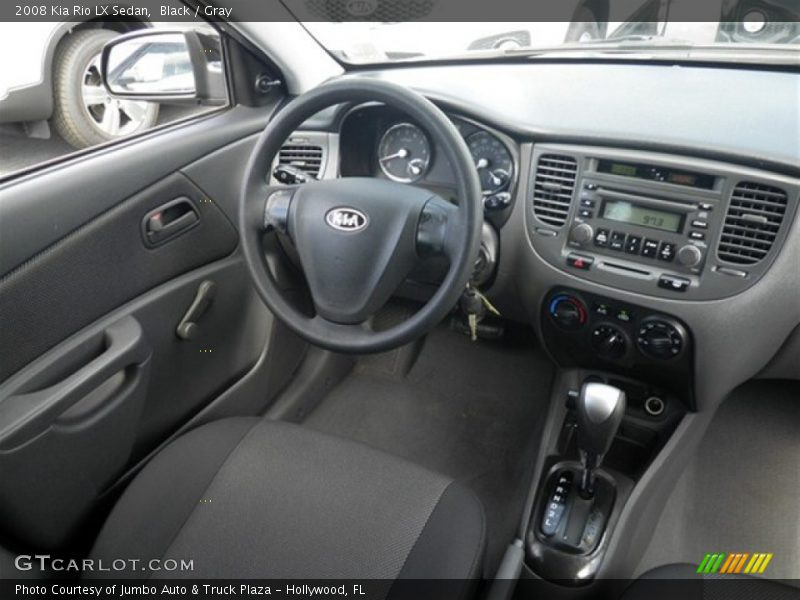 Black / Gray 2008 Kia Rio LX Sedan