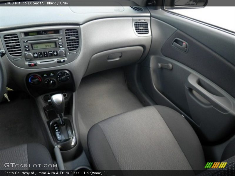 Black / Gray 2008 Kia Rio LX Sedan
