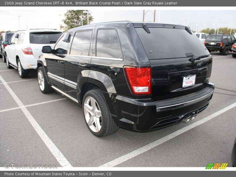 Brilliant Black Crystal Pearl / Dark Slate Gray Royale Leather 2009 Jeep Grand Cherokee SRT-8 4x4