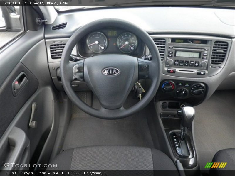 Black / Gray 2008 Kia Rio LX Sedan