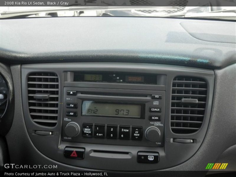 Black / Gray 2008 Kia Rio LX Sedan