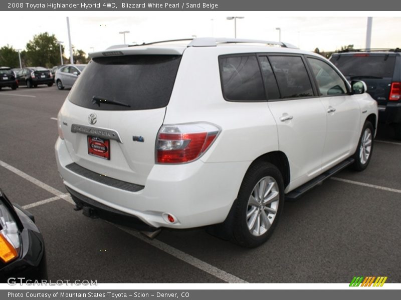 Blizzard White Pearl / Sand Beige 2008 Toyota Highlander Hybrid 4WD
