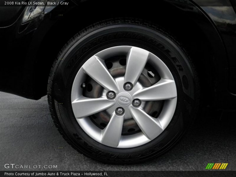 Black / Gray 2008 Kia Rio LX Sedan