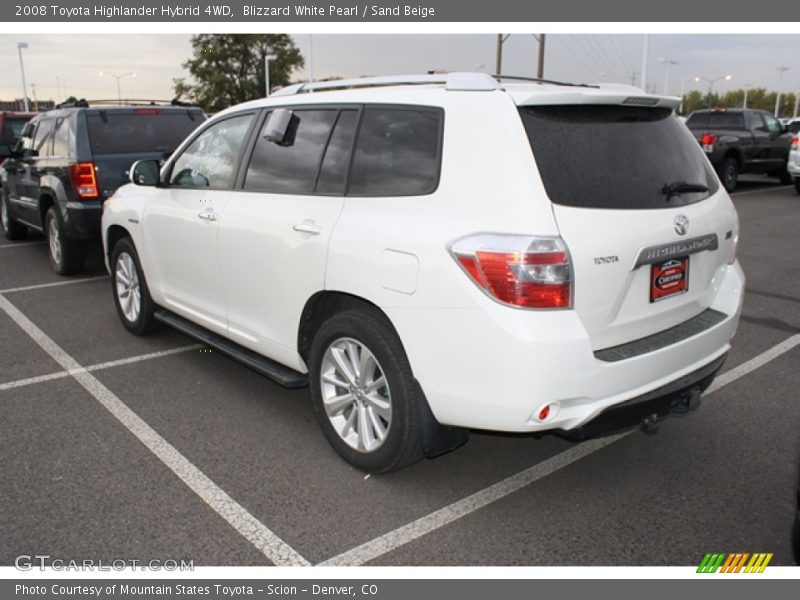 Blizzard White Pearl / Sand Beige 2008 Toyota Highlander Hybrid 4WD