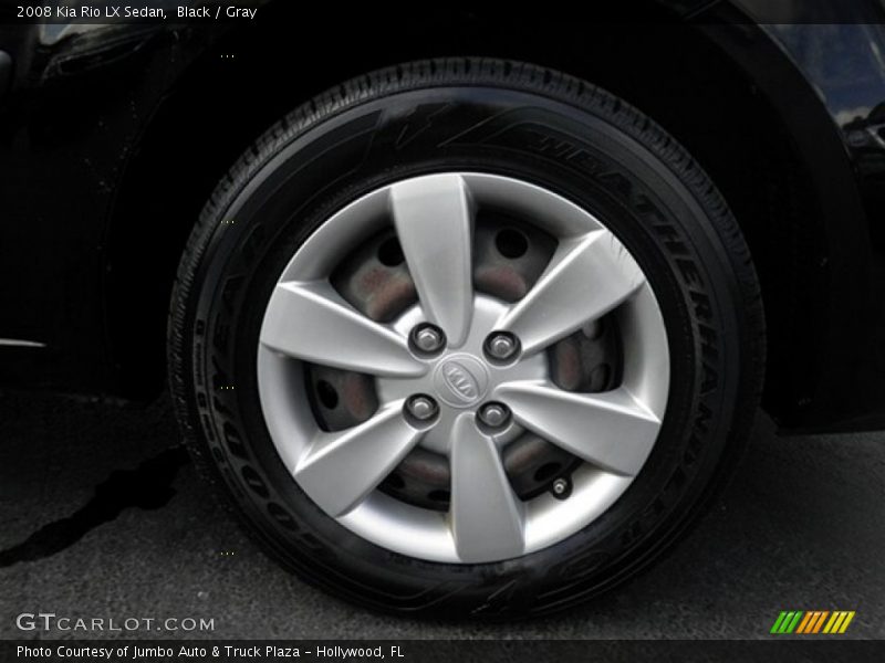 Black / Gray 2008 Kia Rio LX Sedan