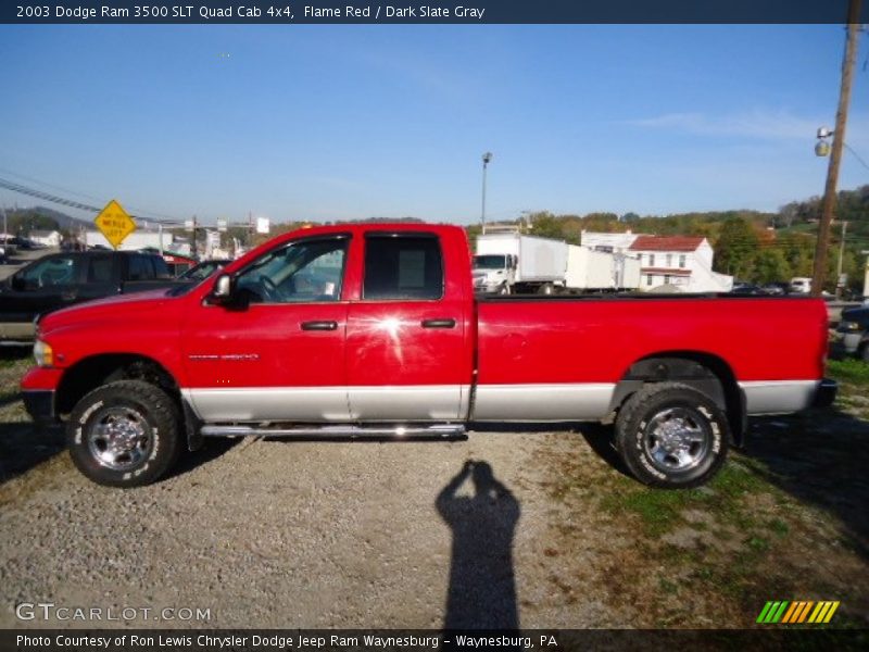 Flame Red / Dark Slate Gray 2003 Dodge Ram 3500 SLT Quad Cab 4x4