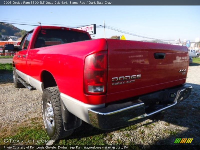 Flame Red / Dark Slate Gray 2003 Dodge Ram 3500 SLT Quad Cab 4x4