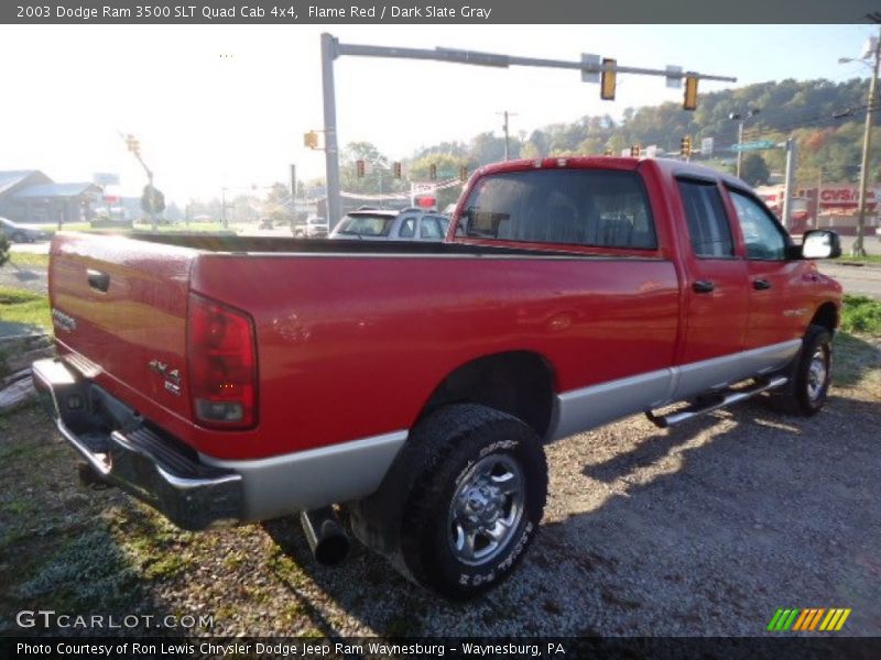 Flame Red / Dark Slate Gray 2003 Dodge Ram 3500 SLT Quad Cab 4x4