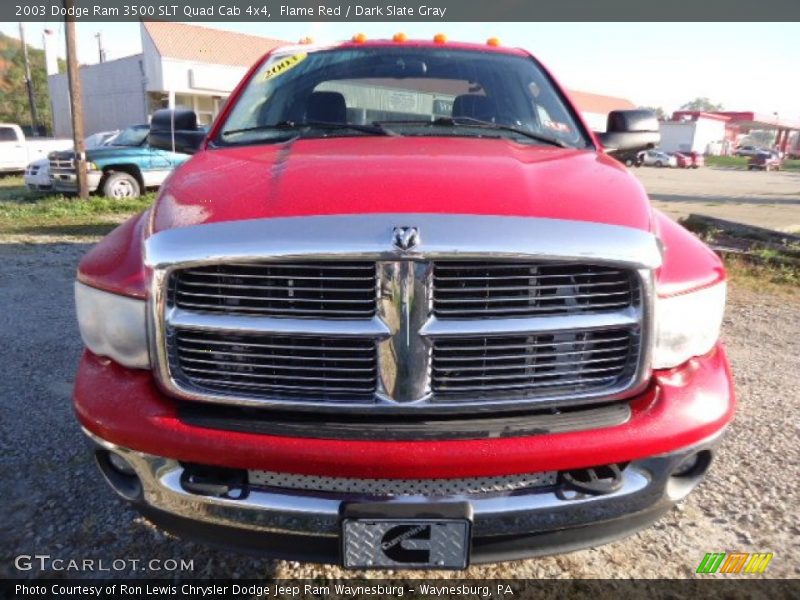 Flame Red / Dark Slate Gray 2003 Dodge Ram 3500 SLT Quad Cab 4x4