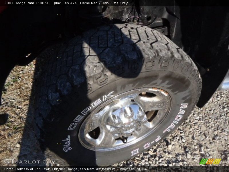 Flame Red / Dark Slate Gray 2003 Dodge Ram 3500 SLT Quad Cab 4x4