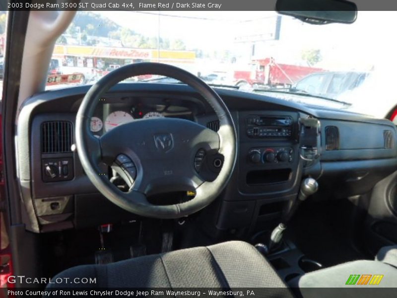 Flame Red / Dark Slate Gray 2003 Dodge Ram 3500 SLT Quad Cab 4x4
