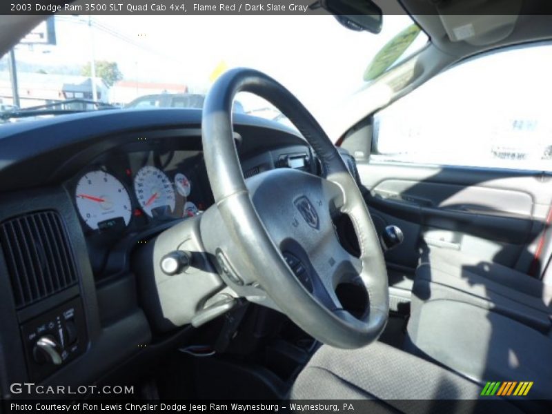 Flame Red / Dark Slate Gray 2003 Dodge Ram 3500 SLT Quad Cab 4x4