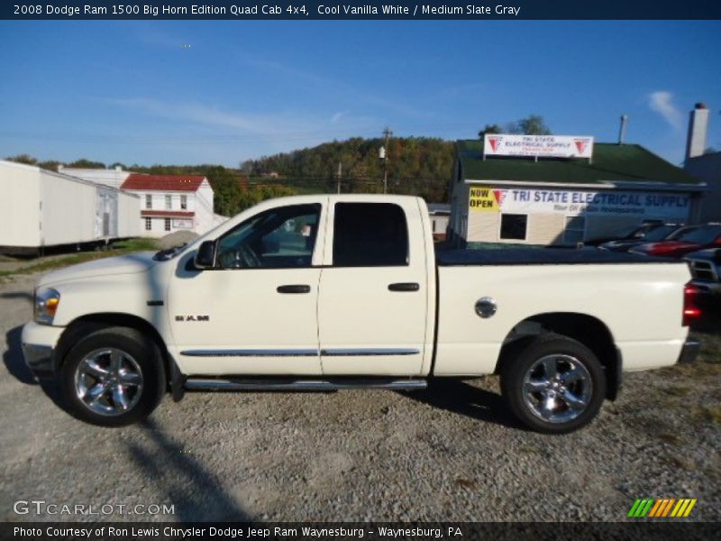 Cool Vanilla White / Medium Slate Gray 2008 Dodge Ram 1500 Big Horn Edition Quad Cab 4x4