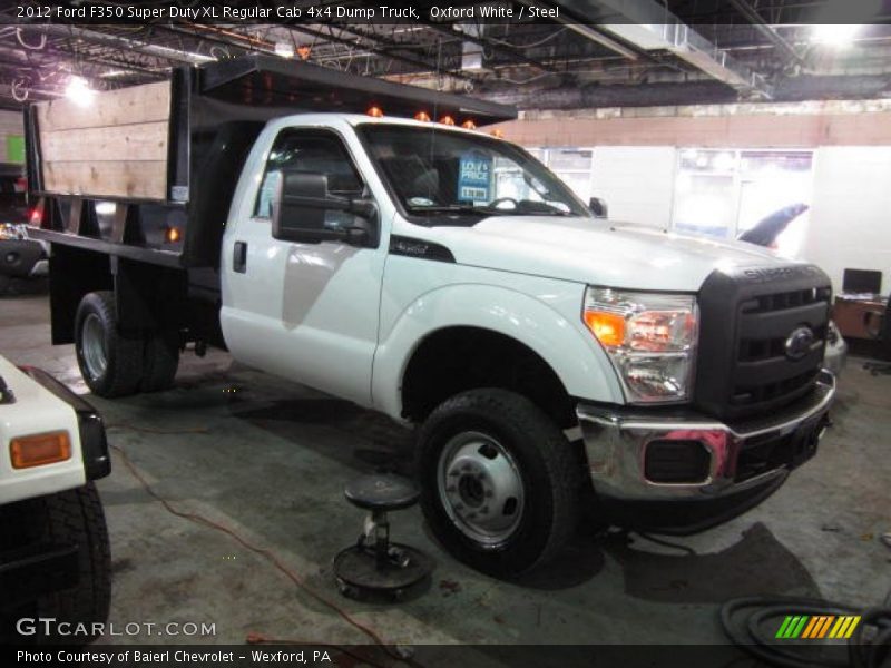 Oxford White / Steel 2012 Ford F350 Super Duty XL Regular Cab 4x4 Dump Truck