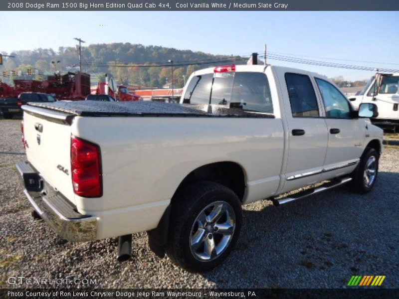 Cool Vanilla White / Medium Slate Gray 2008 Dodge Ram 1500 Big Horn Edition Quad Cab 4x4