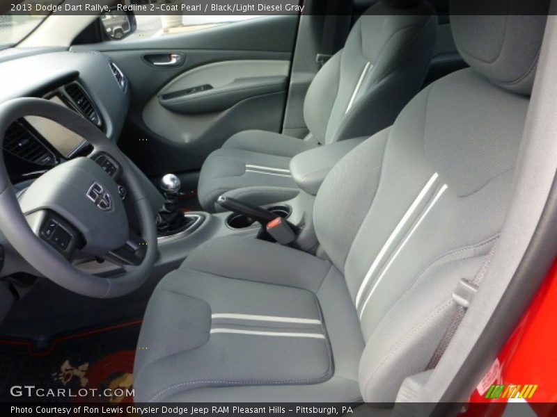  2013 Dart Rallye Black/Light Diesel Gray Interior