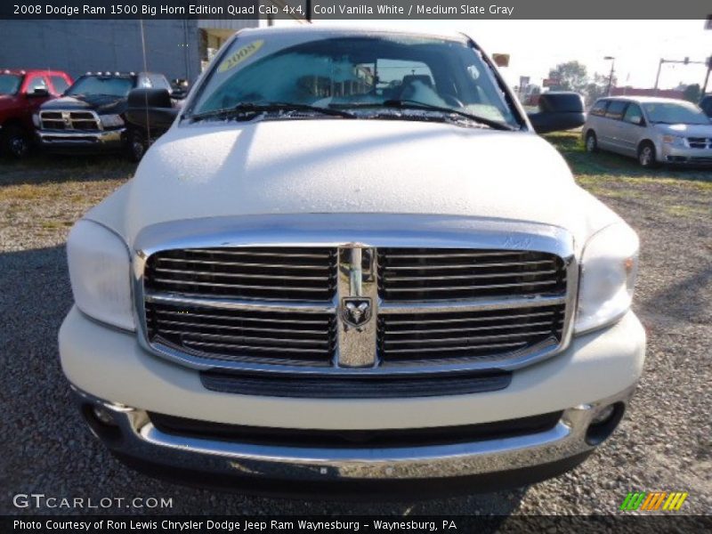 Cool Vanilla White / Medium Slate Gray 2008 Dodge Ram 1500 Big Horn Edition Quad Cab 4x4