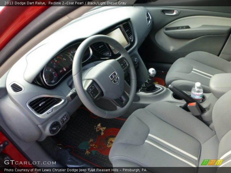  2013 Dart Rallye Black/Light Diesel Gray Interior