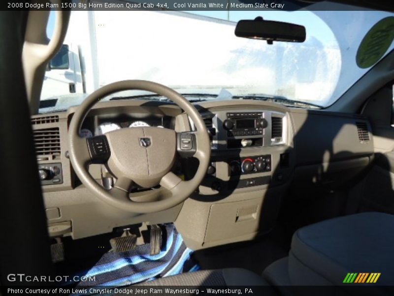 Cool Vanilla White / Medium Slate Gray 2008 Dodge Ram 1500 Big Horn Edition Quad Cab 4x4